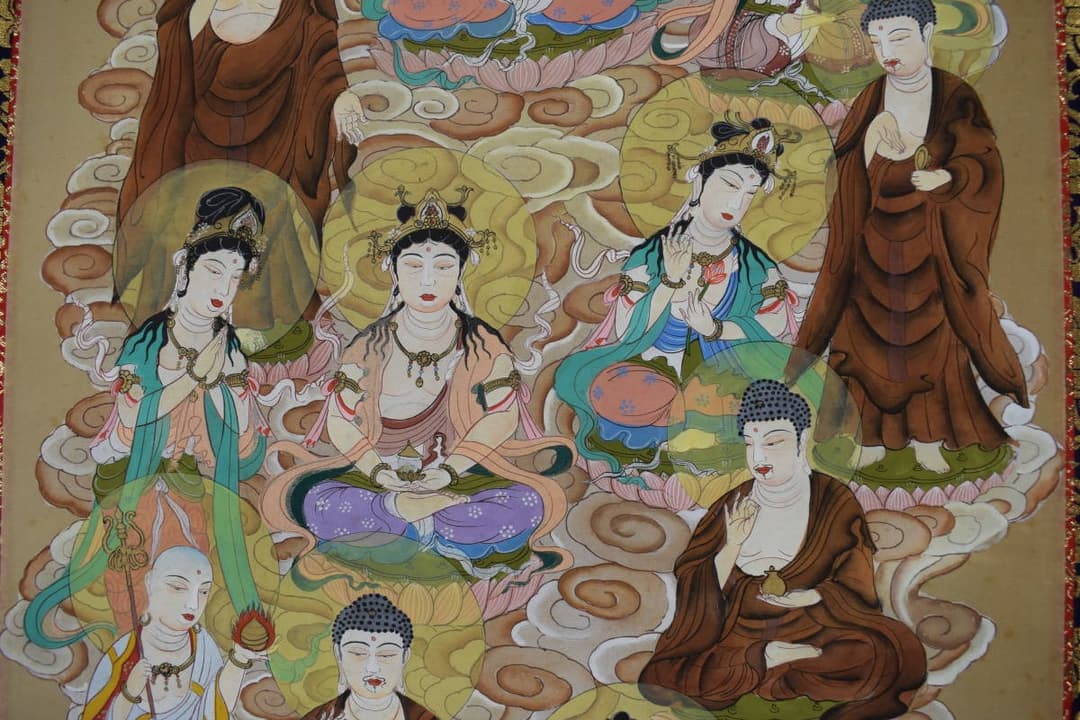 作者不詳/十三佛図/十三仏図/掛軸☆宝船☆Y-435　JM