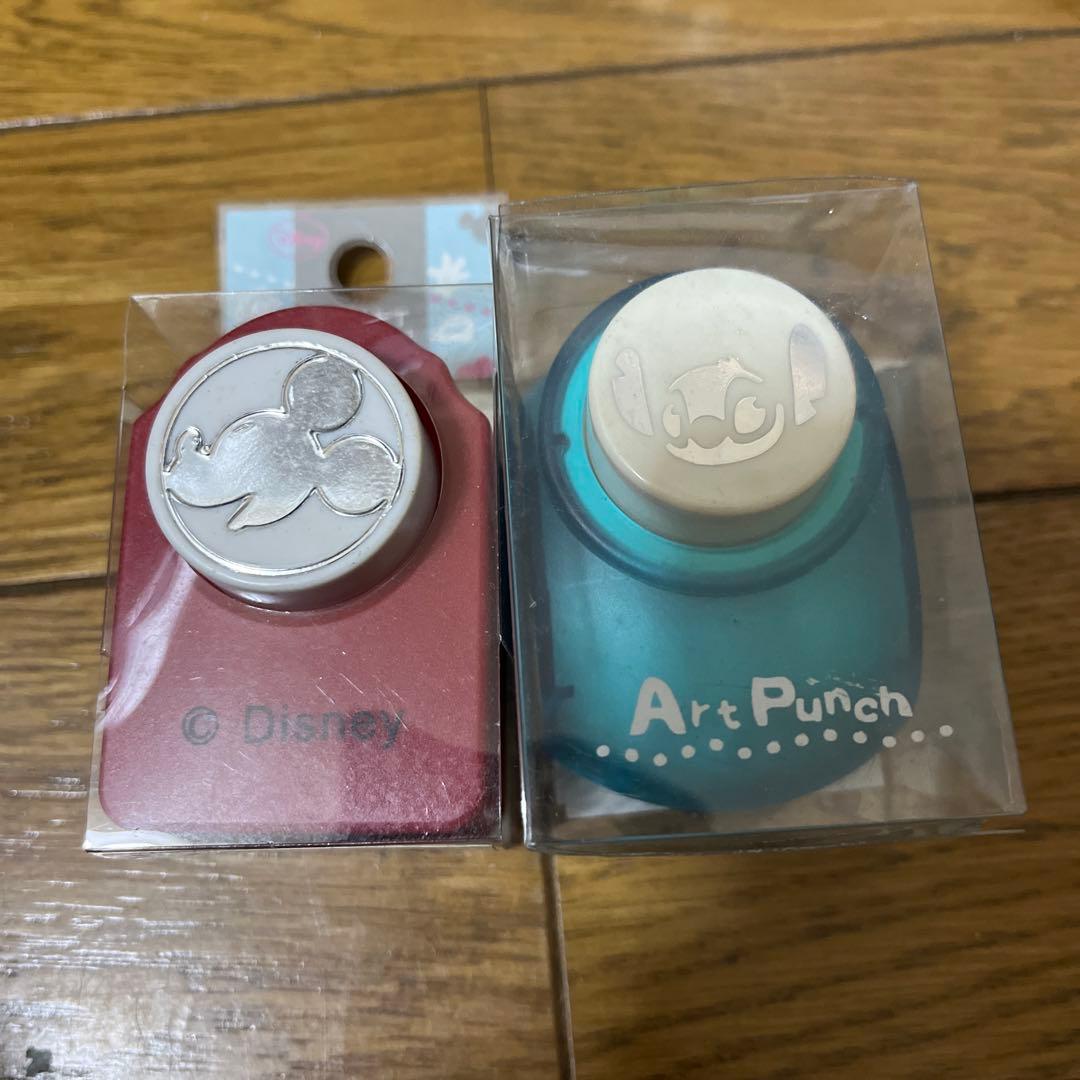 ディズニー　クラフトパンチ　ミッキーマウス、スティッチ