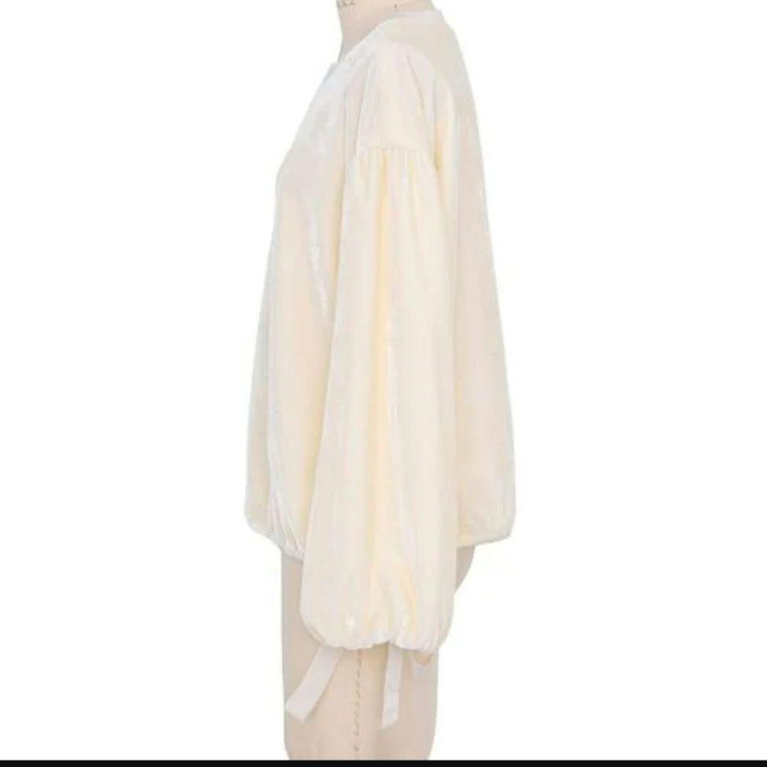 ドゥロワー WINTER1 ベルベットリボンスリーブブラウス 定価11万 美品