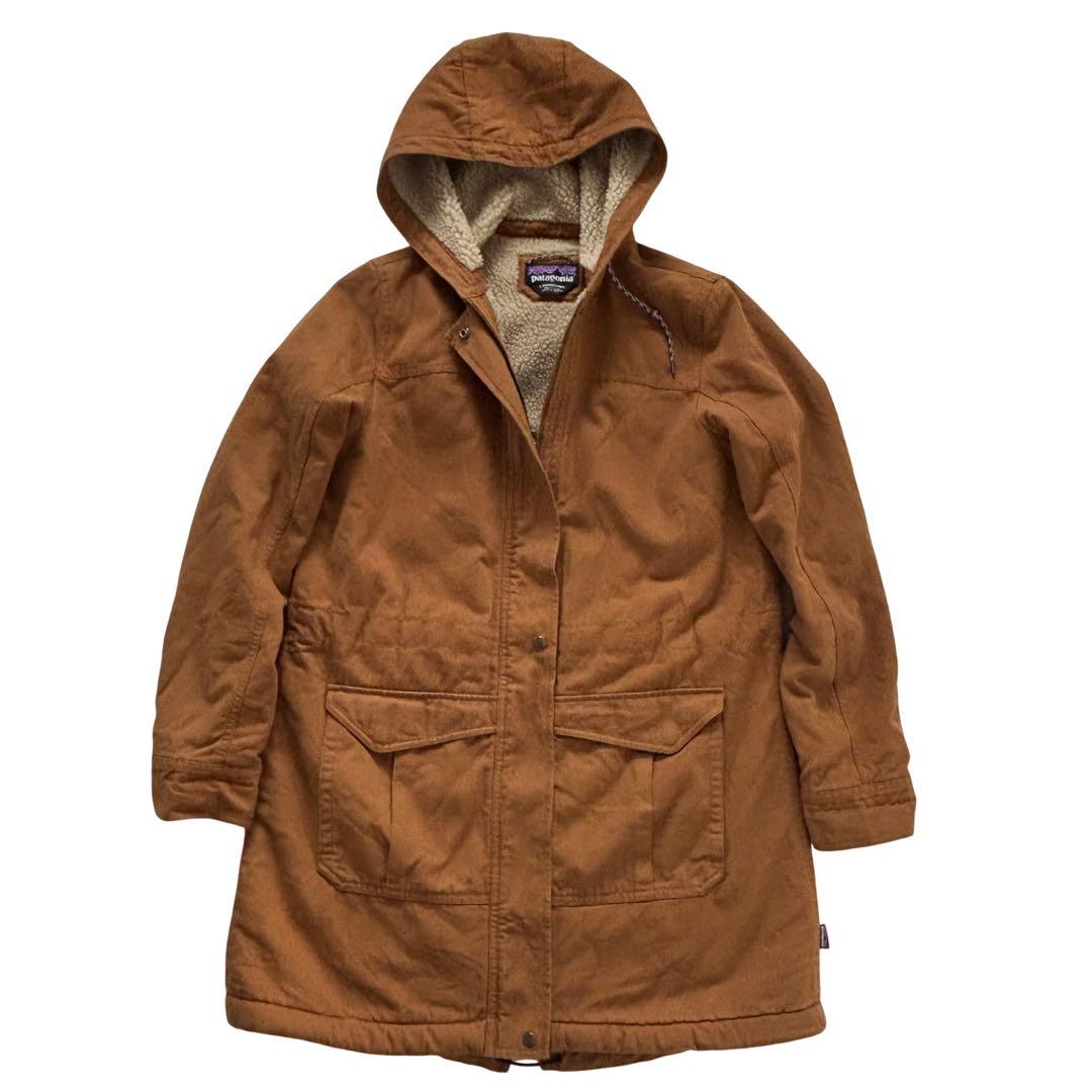 最終値下げ【美品】patagoniaブラウン フード付き モッズコート L