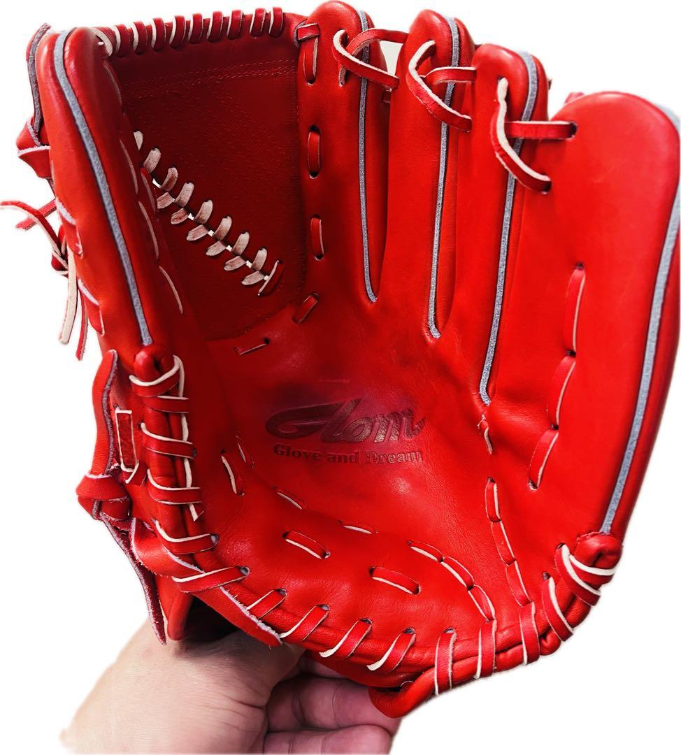 【極美品】Glom 硬式投手用グラブレッド