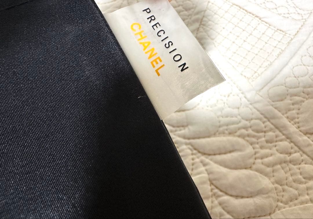 CHANELノベルティトートバッグ黒☆スパンコール新品ナイロン肩掛けブラックしろ