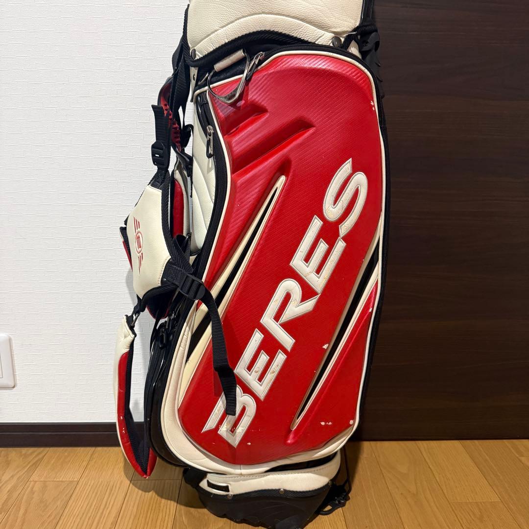 HONMA BERES スタンド式 キャディバッグ ゴルフバッグ 赤/白
