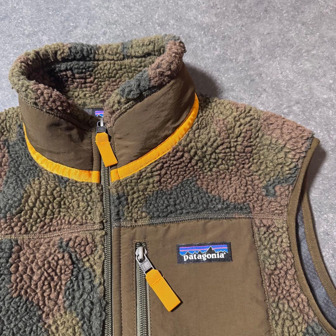 【美品】 patagonia パタゴニア レトロX ベスト ボア 迷彩 カモフラ