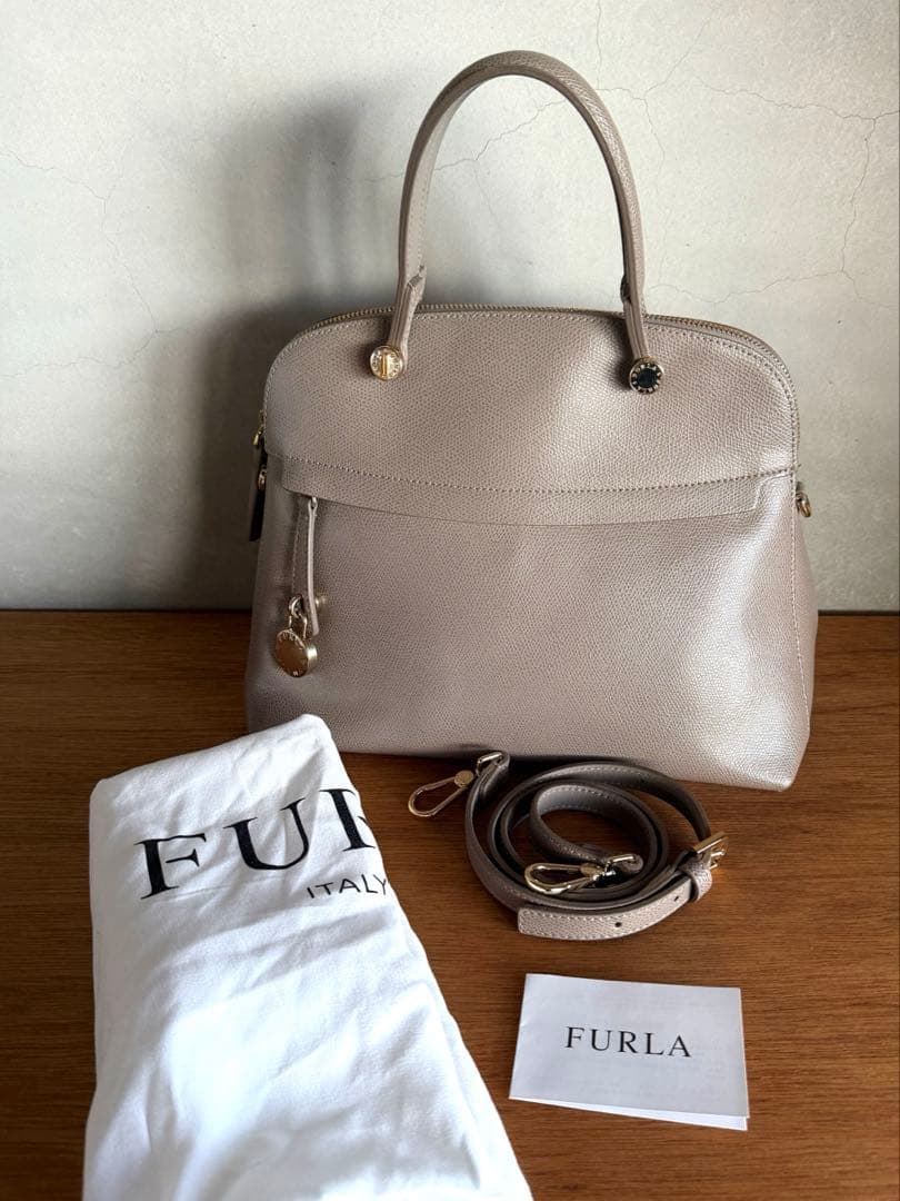 【正規品】FURLA フルラ ハイパー グレージュ 2WAY