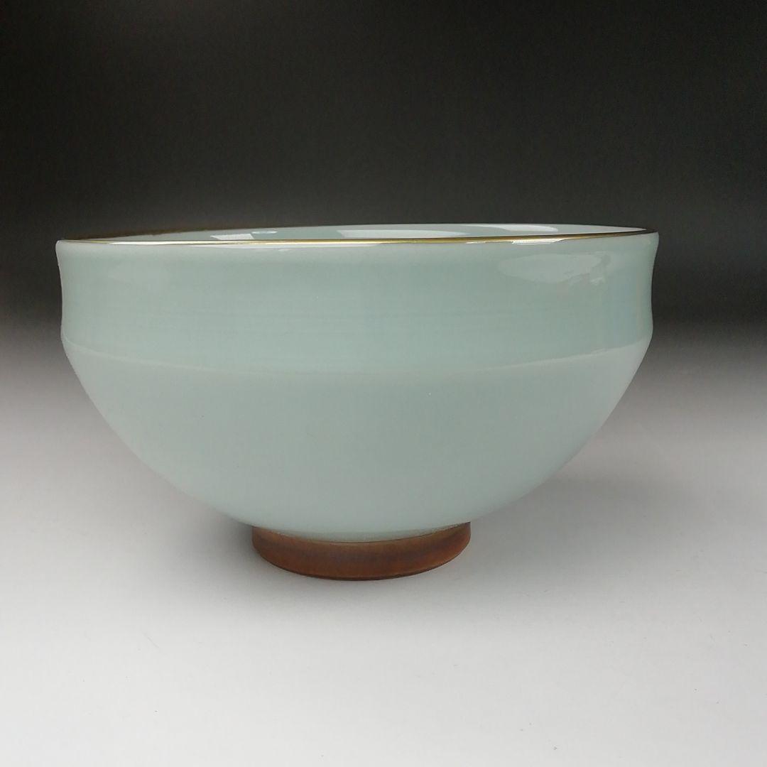 Ｔ３３６　茶碗　『彩磁　参道絵』『二代　手塚玉堂』　共箱　抹茶碗　茶道具