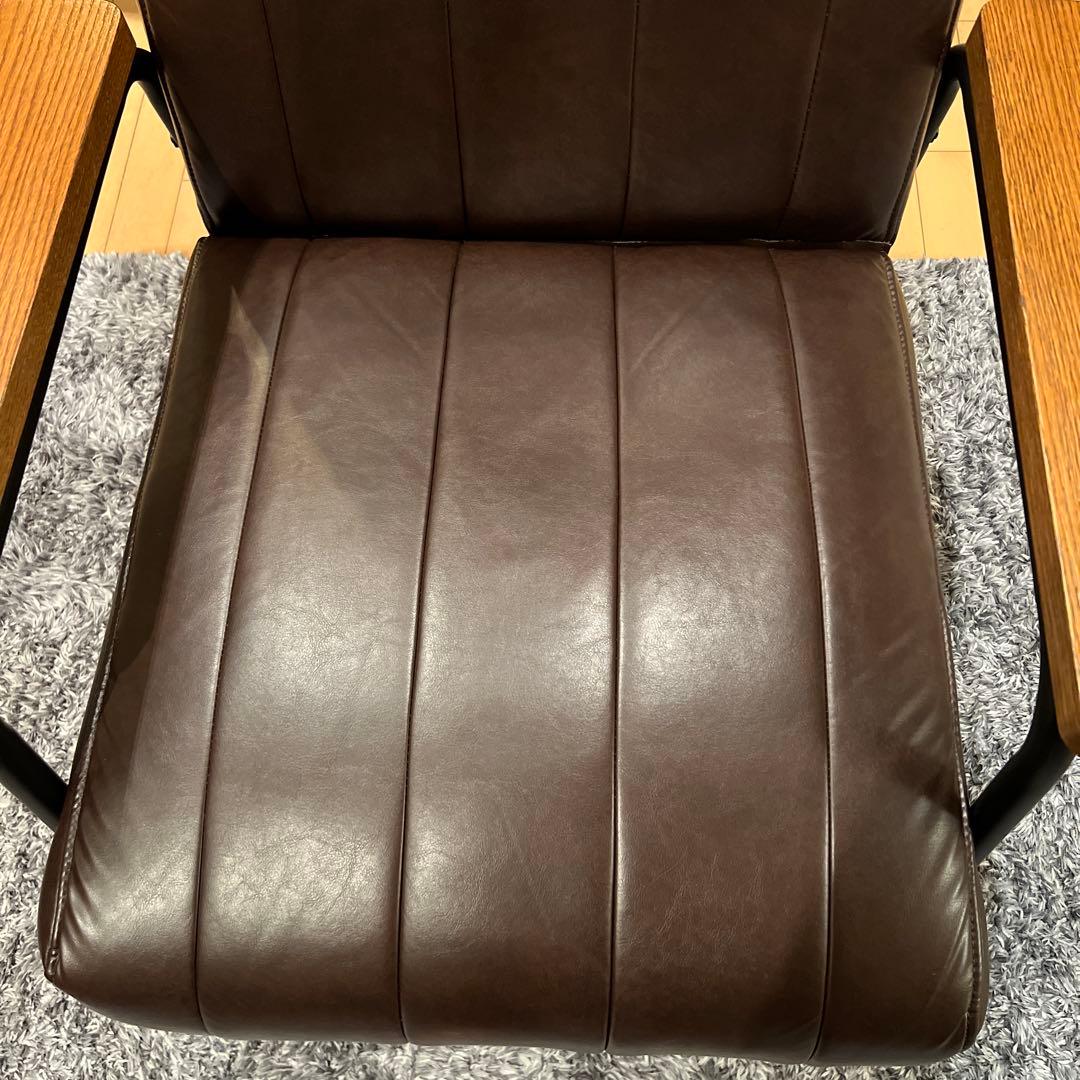 ニトリ1人掛けソファ (Nシールド ステイン2KD DBR)