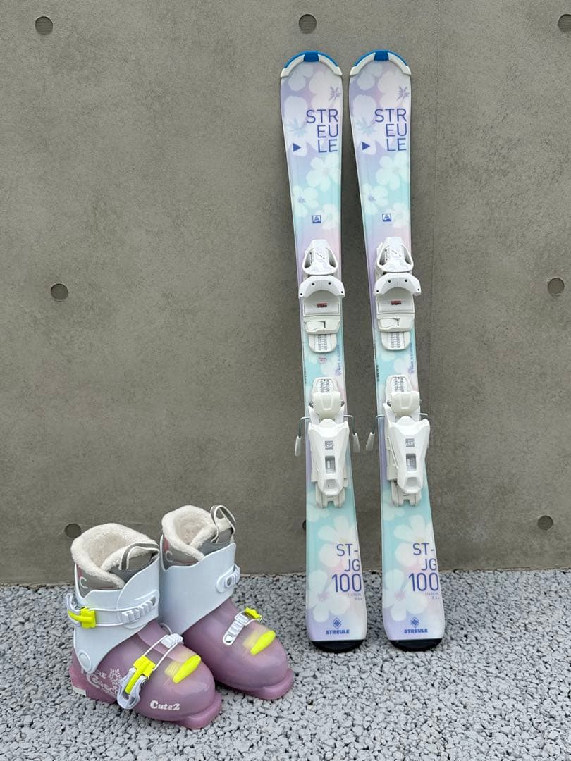 子どもスキー板セット　スキー板100cm　ブーツ19cm