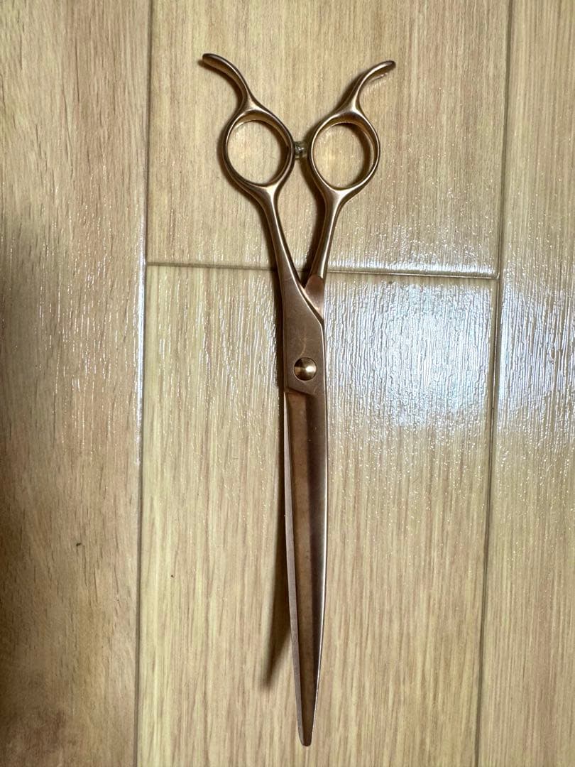 333dogcare ピンクゴールドのカーブシザー　7.5インチ