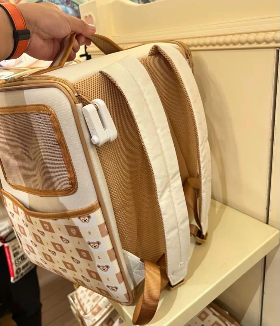 上海ディズニー　ダッフィー　ペットキャリーバッグ　猫　小型犬用