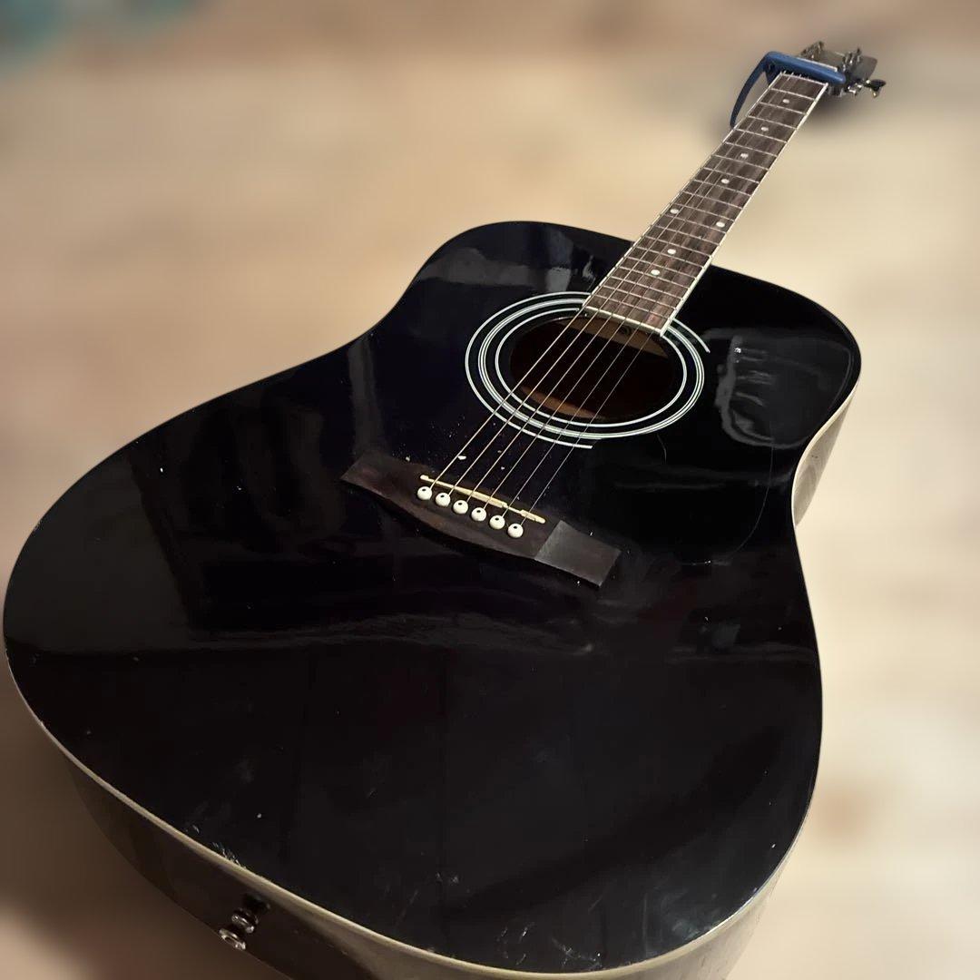 アコースティックギター ブラック 6弦