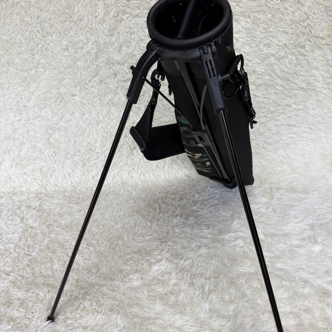 【ニューエラゴルフ】美品 セルフキャディバック ブラック カモフラ