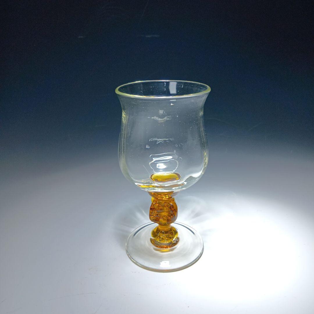 ガラス作家　舩木倭帆　ゴブレットワイングラス　１個　shizuサイン有