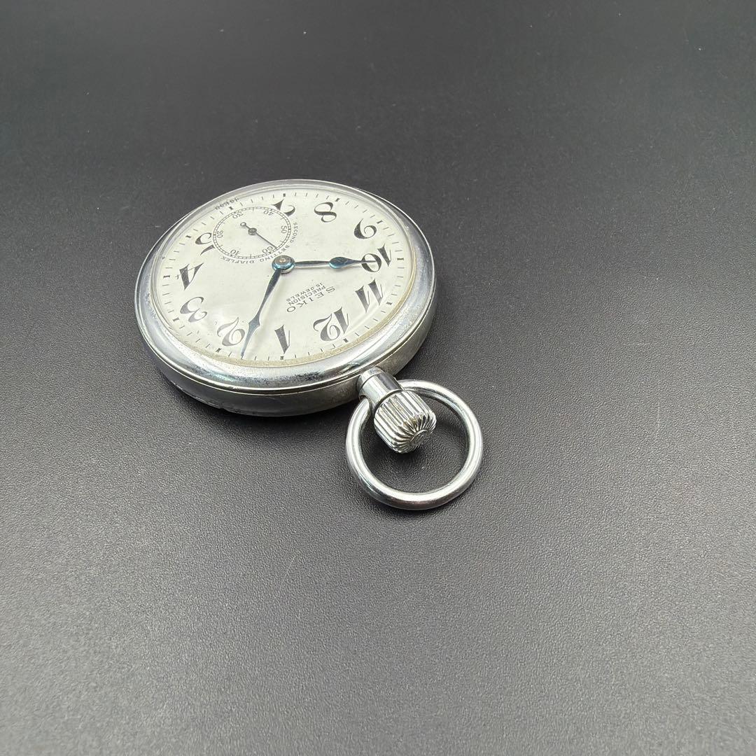 SEIKO 鉄道時計 懐中時計 手巻き 昭43 北 1117 国鉄 スモセコ