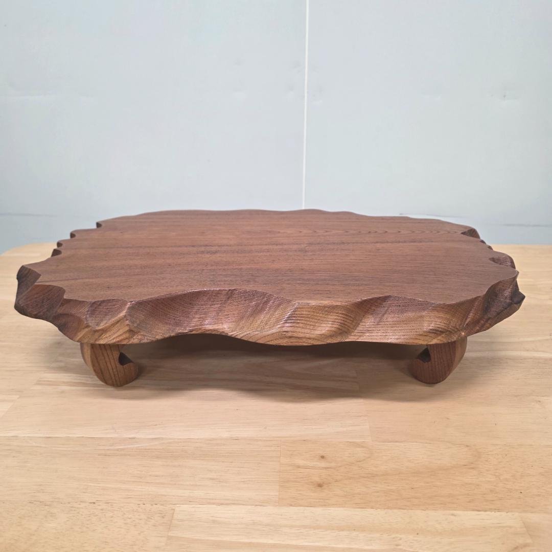 木製 不規則形状座卓 花台 天然木 盆栽卓 ローテーブル 和モダン座卓