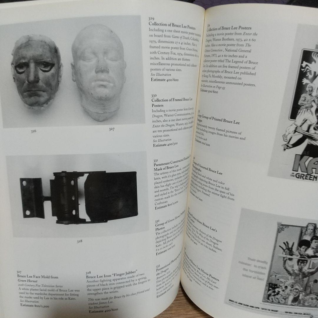 1994年オークションカタログ、ブルースリー遺品などレア‼️