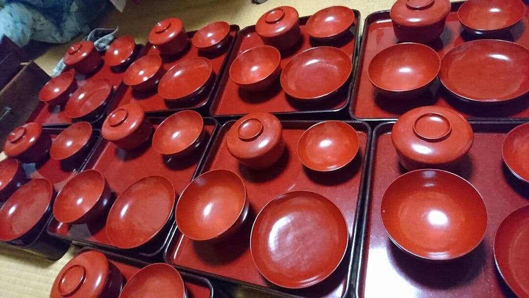 お膳 漆器 お椀 昭和 木製 骨董品 9客