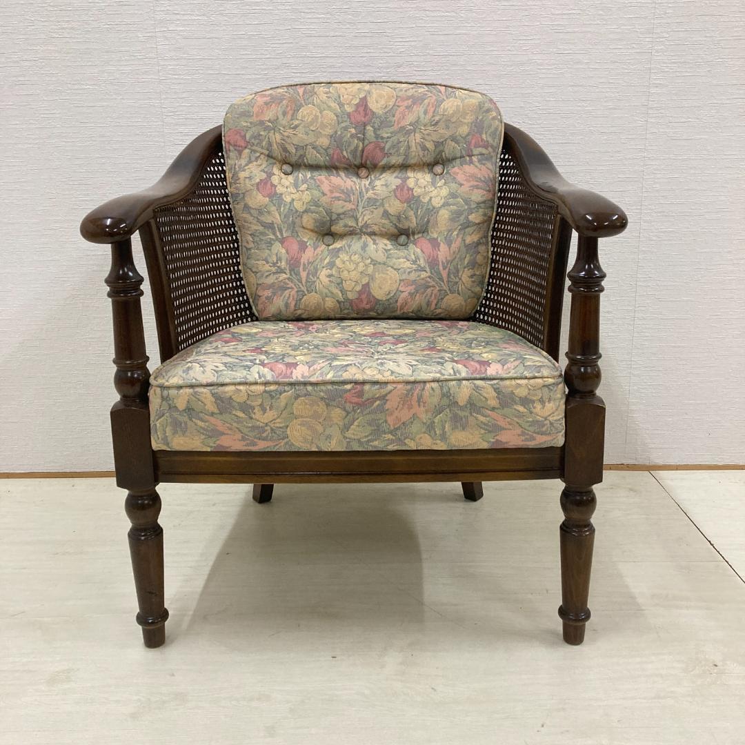 【カリモク】コロニアル　アームチェア　一人掛けソファ　シングルソファ