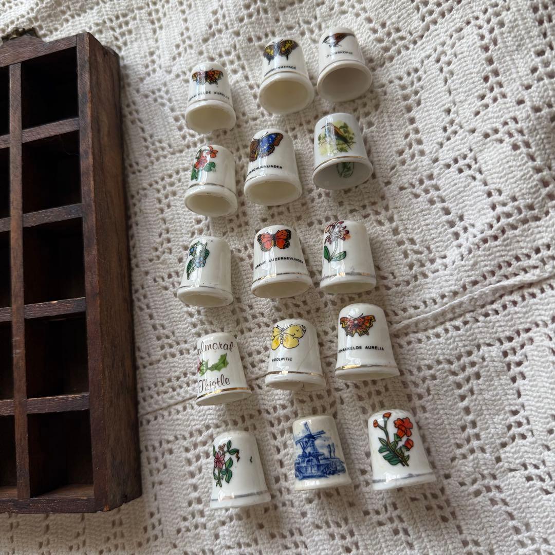 アンティークシンブルラック&シンブル15個セット