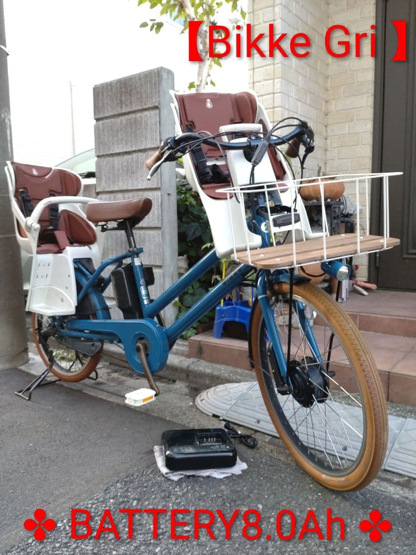 配送可★直接引渡可★カスタム【現行型ビッケグリ】電動アシスト自転車★３人乗子供乗