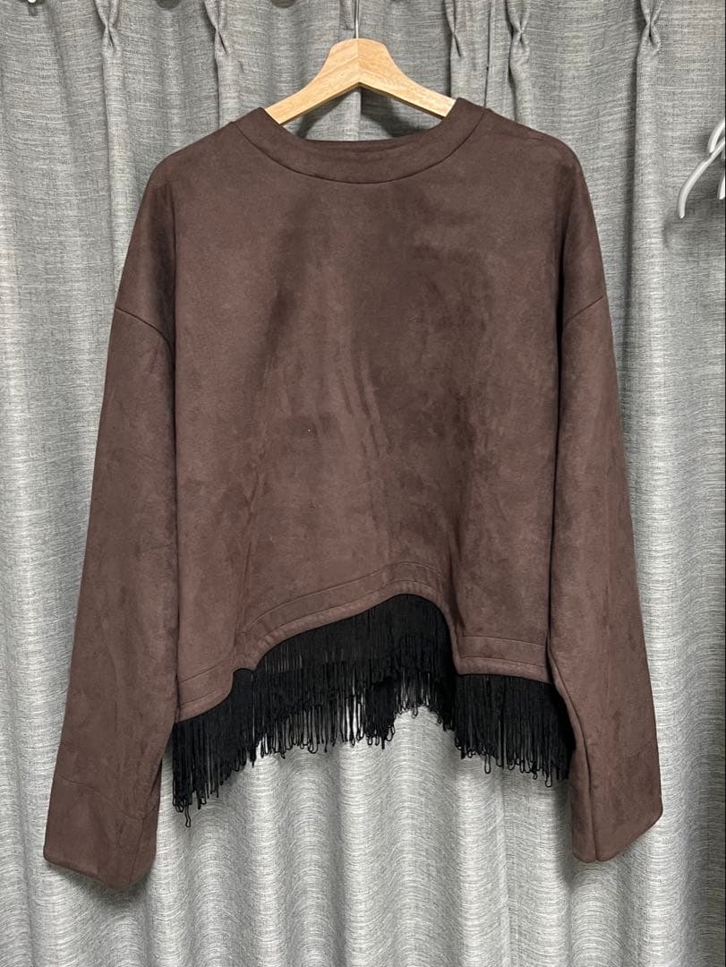 トップス Sasquatchfabrix. FRINGE FAKE SUEDE SMOCK