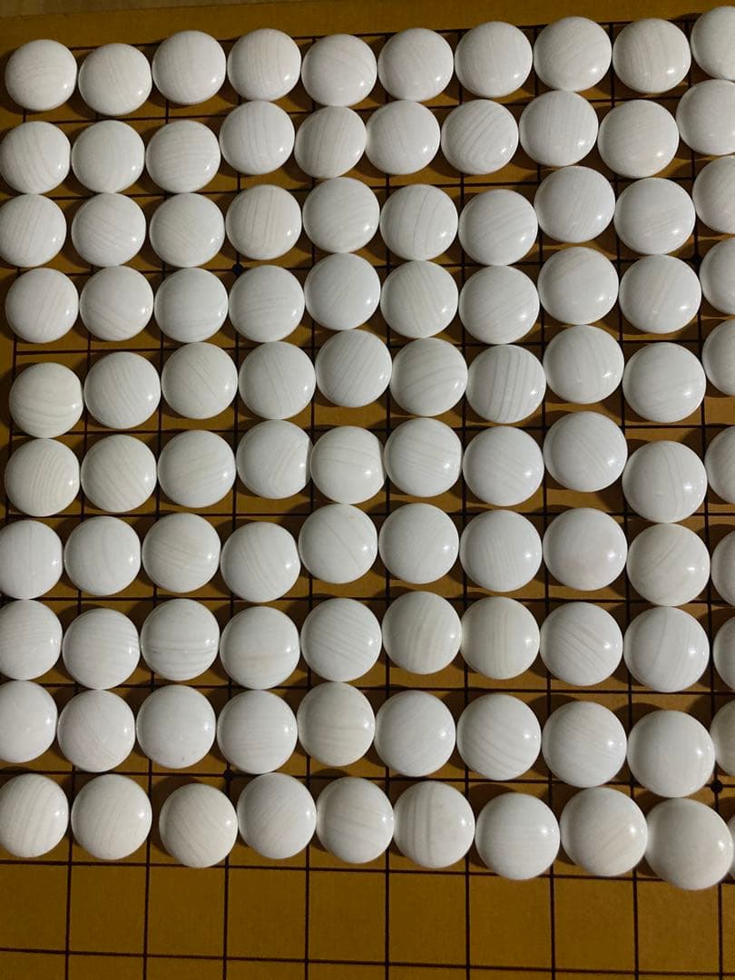 【美品】【再値下げ】　蛤碁石181個　那智黒石182個　35号　欅碁笥セット