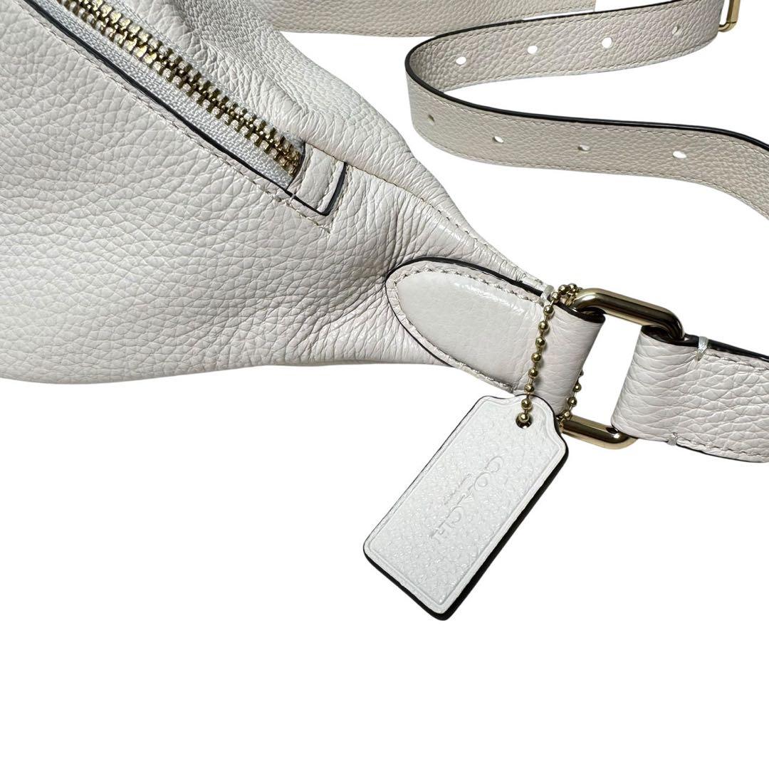 美品　COACH コーチ F48738 レザー ウエストポーチ ウエストバッグ