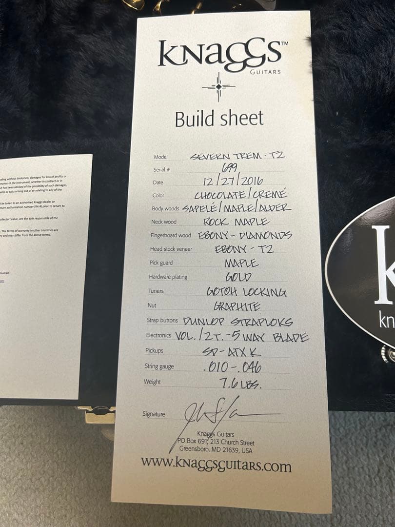 ギター Knaggs Sevent Tier2