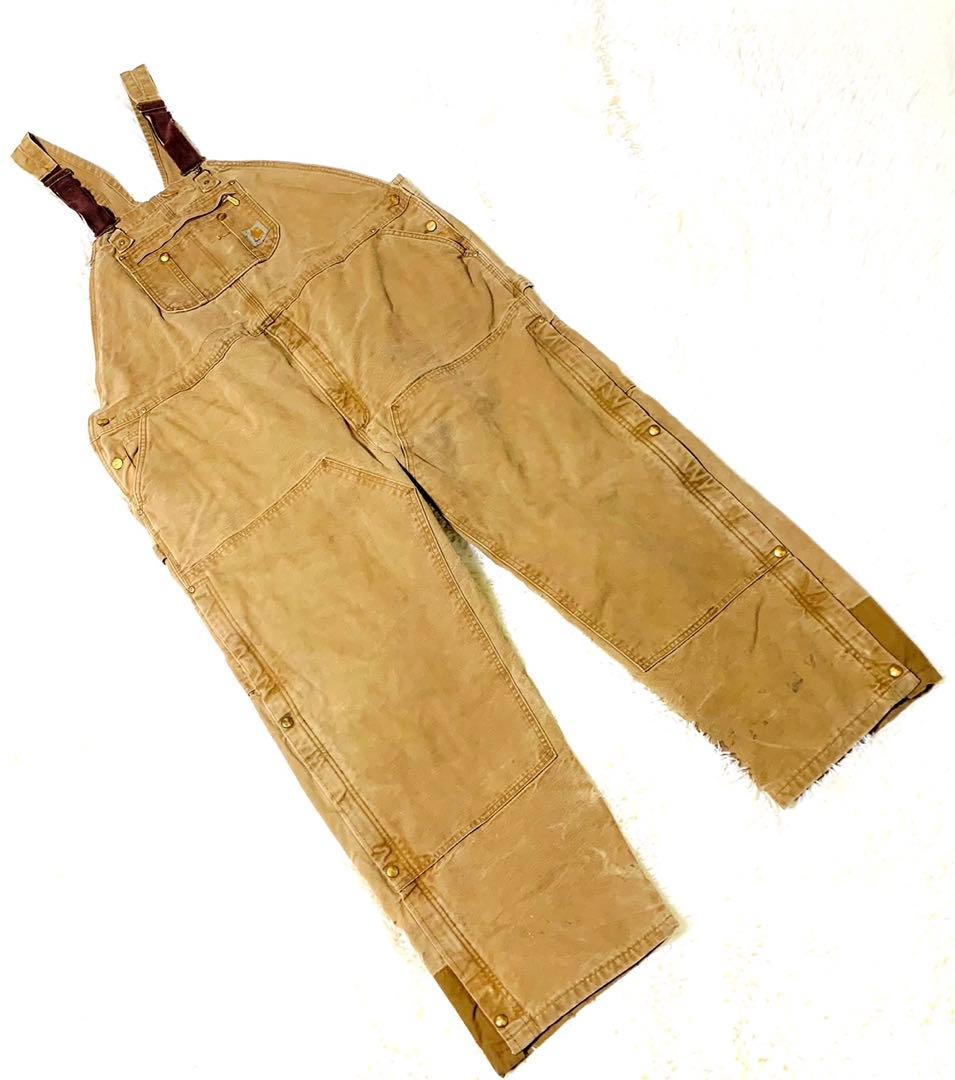 カーハート　ダブルニー　ダックオーバーオール　裏キルティング　54×32