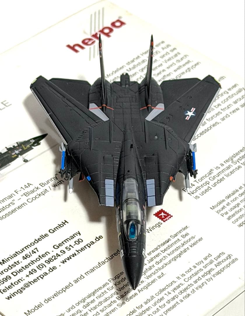 herpa 1/200 F-14A US Navy VX-4 ブラックバニー