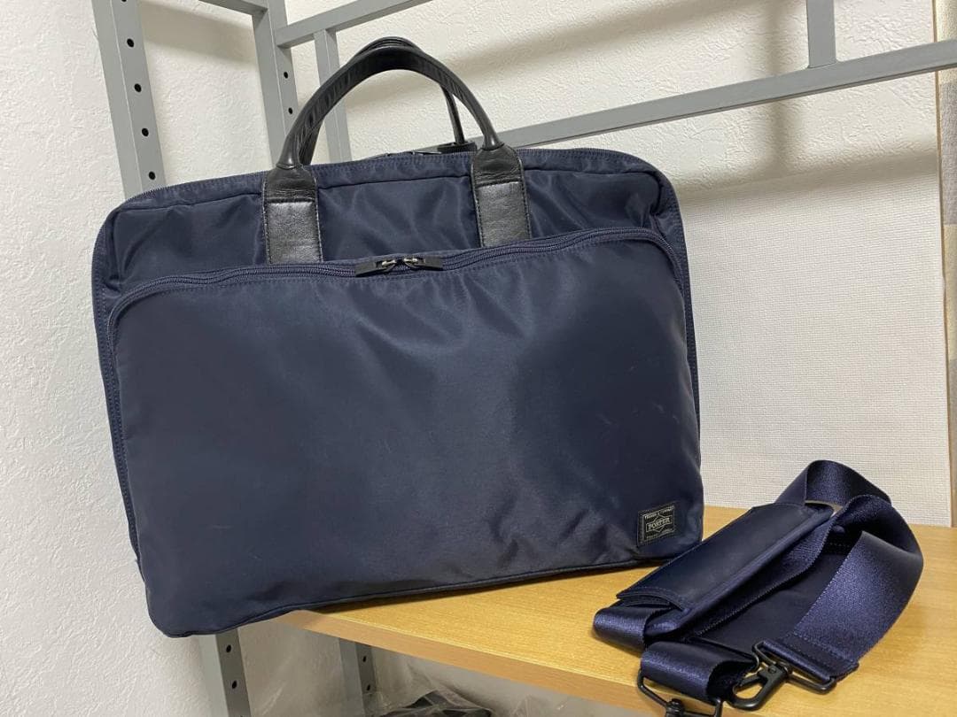 新品同様 PORTER TIME タイム 3WAY ブリーフケース 2層式