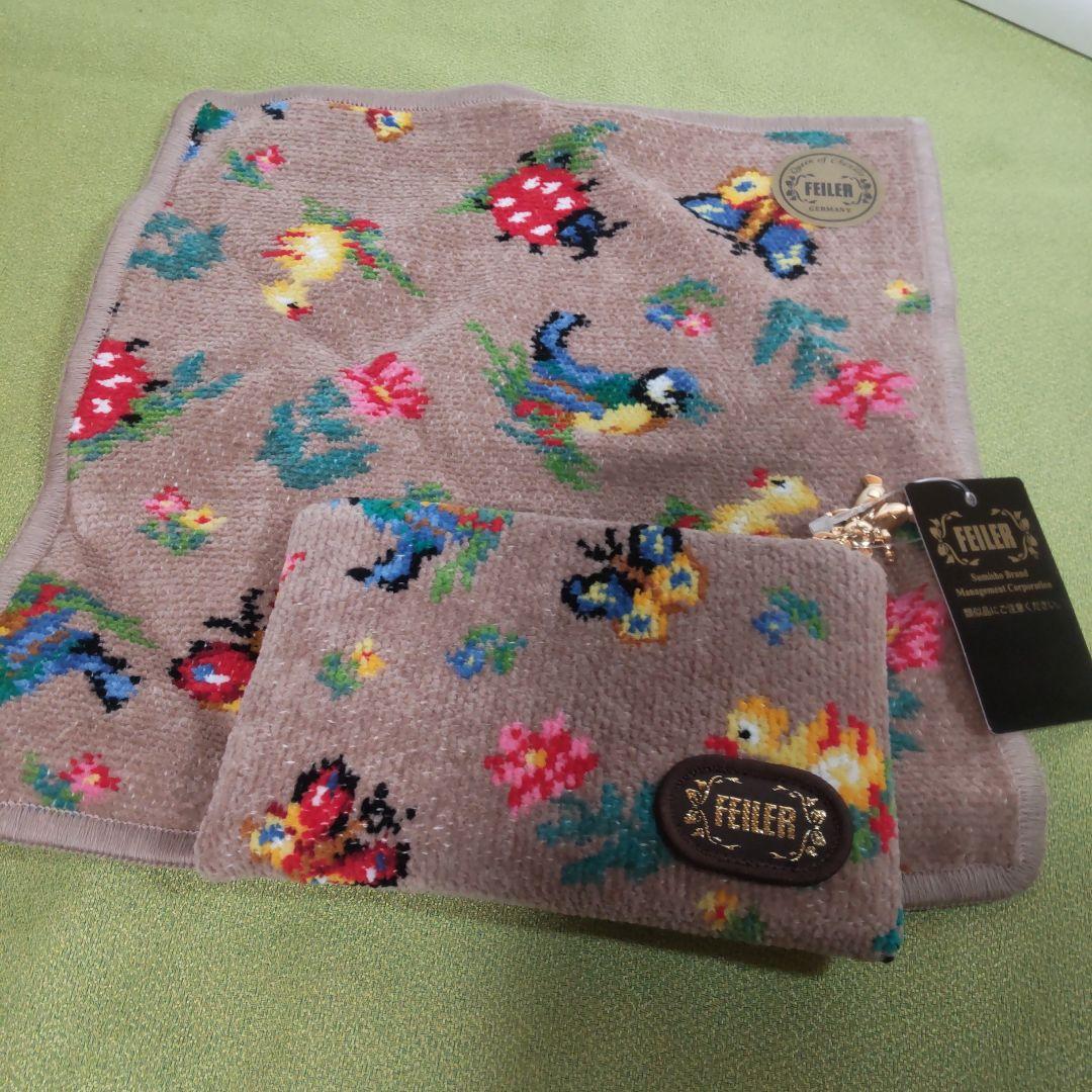 限定品 フェイラー ハンカチ ポーチ ケース 未使用 ハイジ ブラウン セット