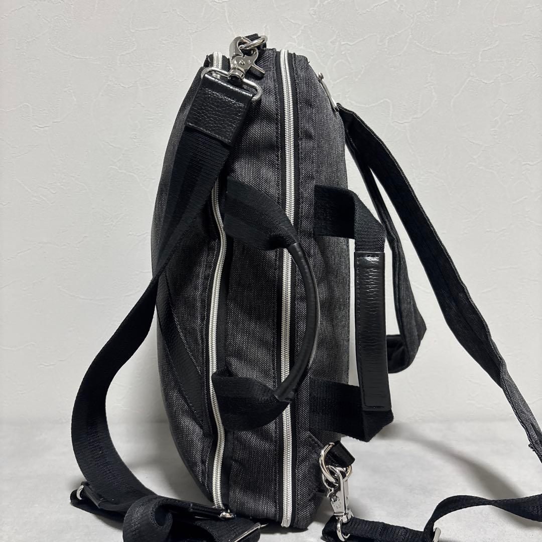 美品✨オロビアンコ 3way ビジネスバッグ レザー キャンバス ロゴ金具