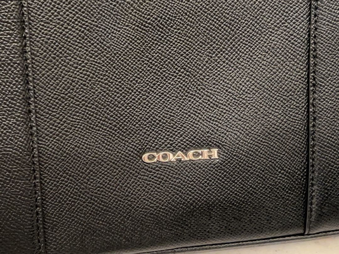SALE【超美品】COACH ビジネスバッグ 黒ショルダーストラップ付