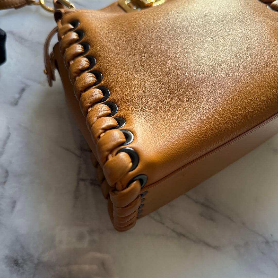 FENDIフェンディ ピーカブー ミニ ブラウン 2WAY