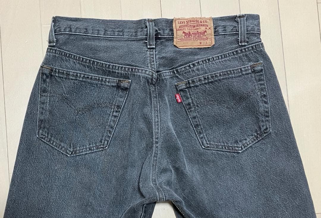 【W33 L30】Levis501 先染めブラック 80年代 アメリカ製
