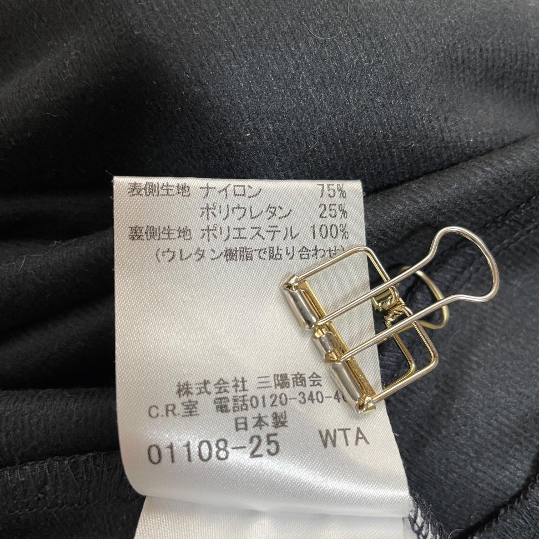 バーバリーゴルフ ノースリーブワンピース M〜L ブラック フルジップ ロゴ刺繍