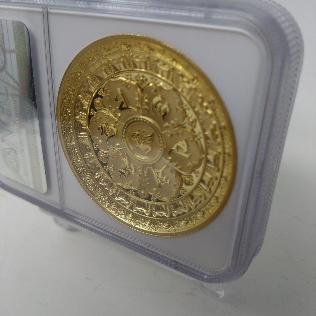 最高鑑定品　NGC-PF70　2022 中国 仏教像 金張銅メダル