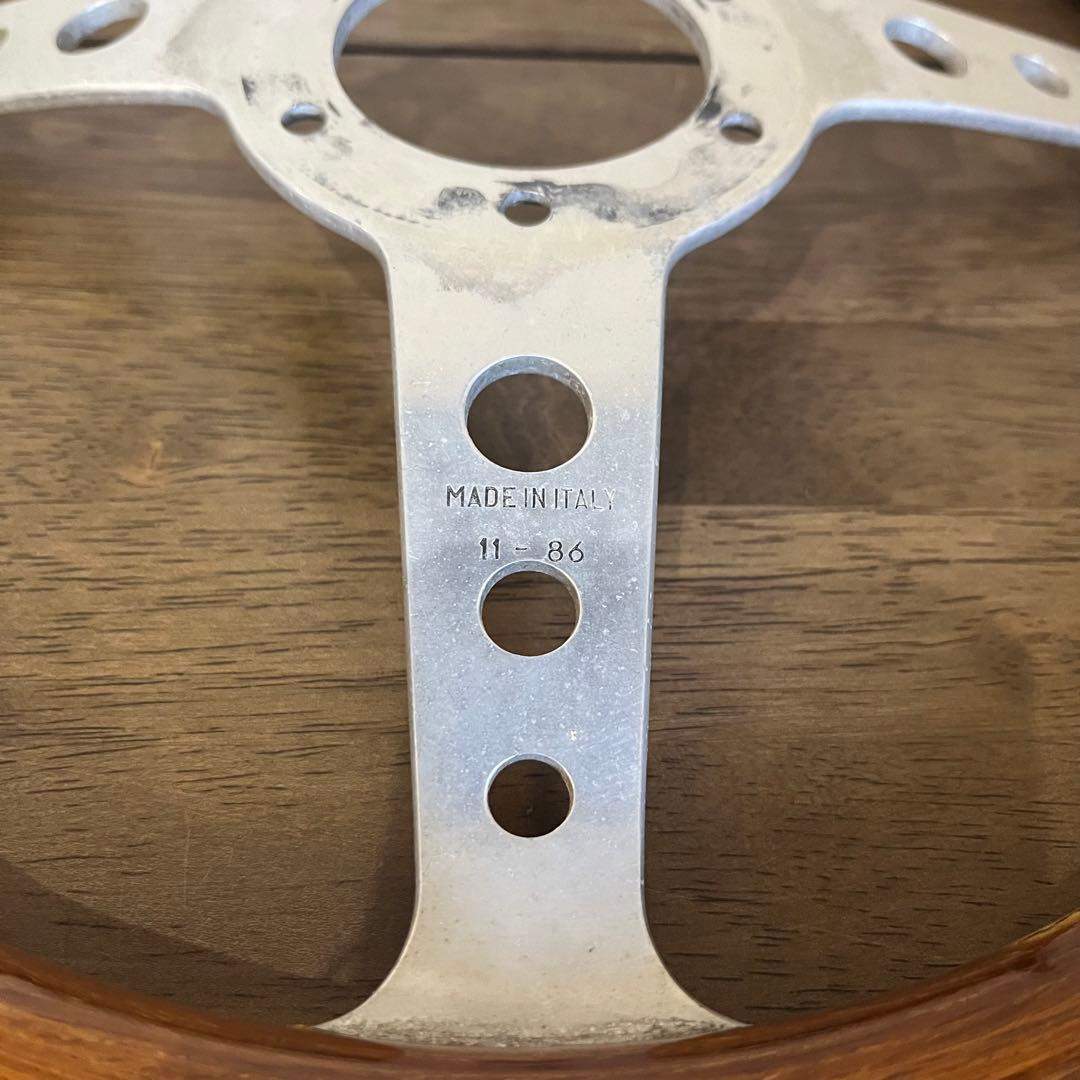 【中古品】MOMO インディー ウッドハンドル　ステアリング 11-86 旧車