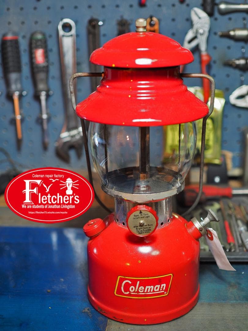 美品！1959年6月 コールマン 200A ランタン（イエローボーダー）u06