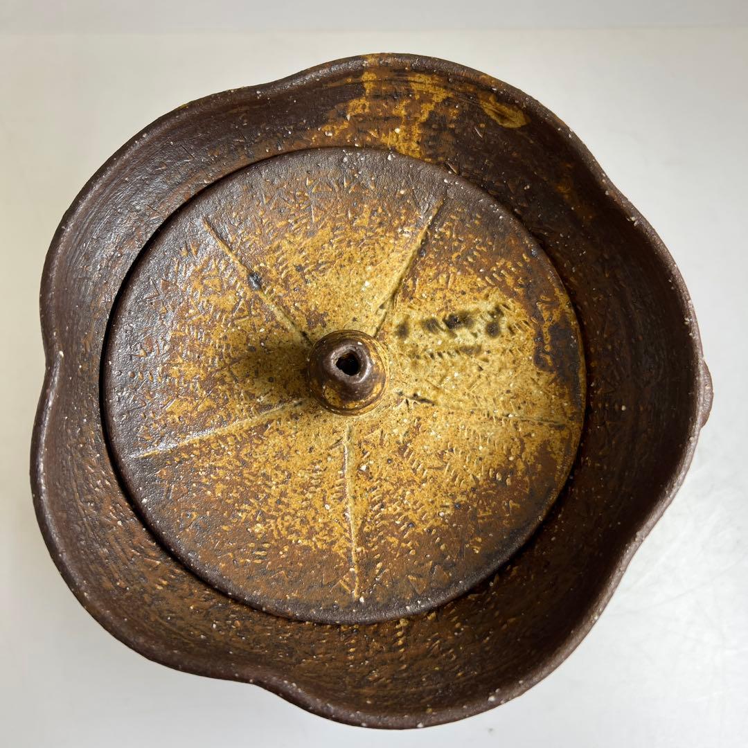 ☆茶3 韓国人間文化財　趙誠主　宝袋型　水指　共箱幅約15㎝　東な8-0201①