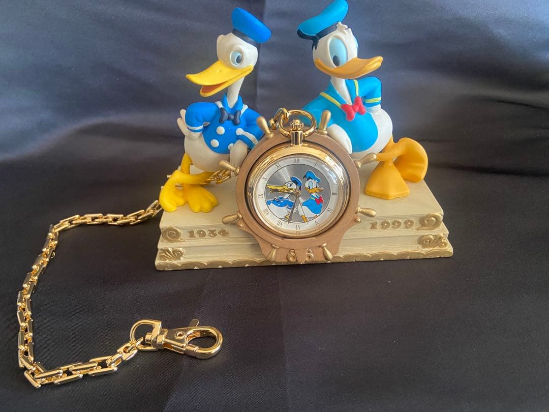 限定品 ディズニー ドナルドダック 65周年 懐中時計 スタチューセット