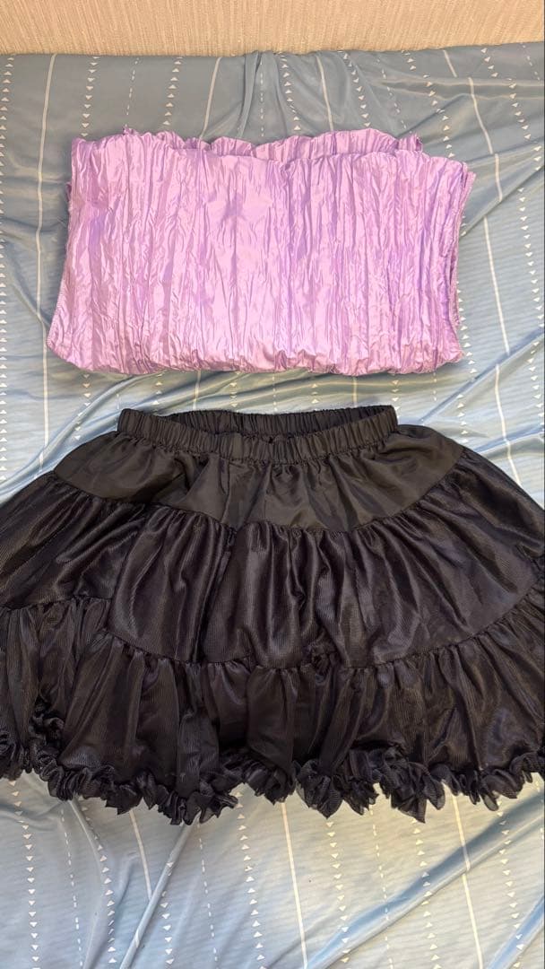 浴衣ドレス 紫 黒 地雷系 姫ギャル パニエ付き