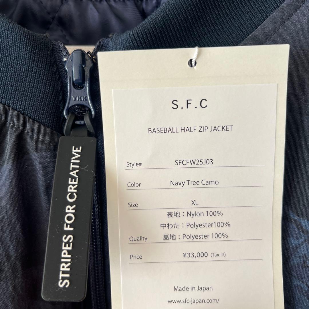 ジャケット・アウター S.F.C BASEBALL HALF ZIP Navy XL