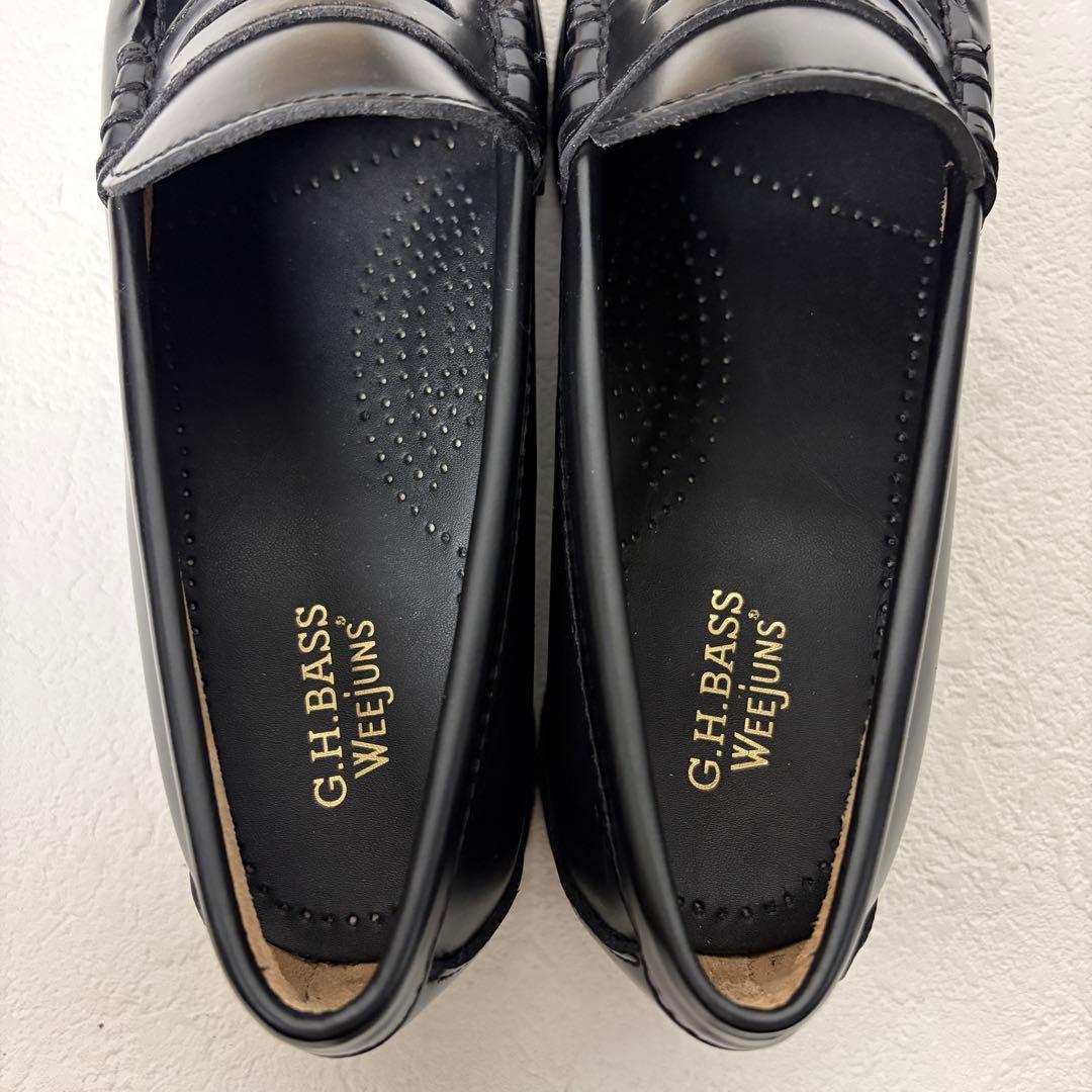 美品　G.H. Bass 厚底　ローファー　ブラック　黒　ジーエイチバス