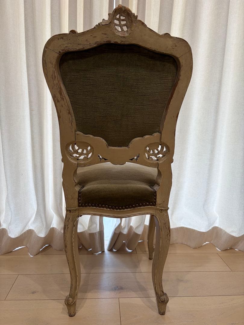 アンティーク　チェア　椅子　ヴィンテージ　猫脚　ロココ調　サロンチェア