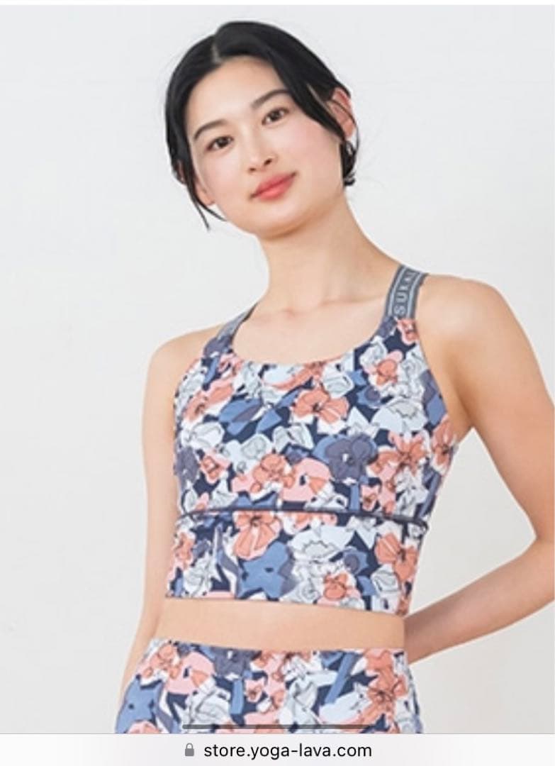 SUKALA ミックスフラワークロス　ロゴブラトップ　Mサイズ新品タグ付き