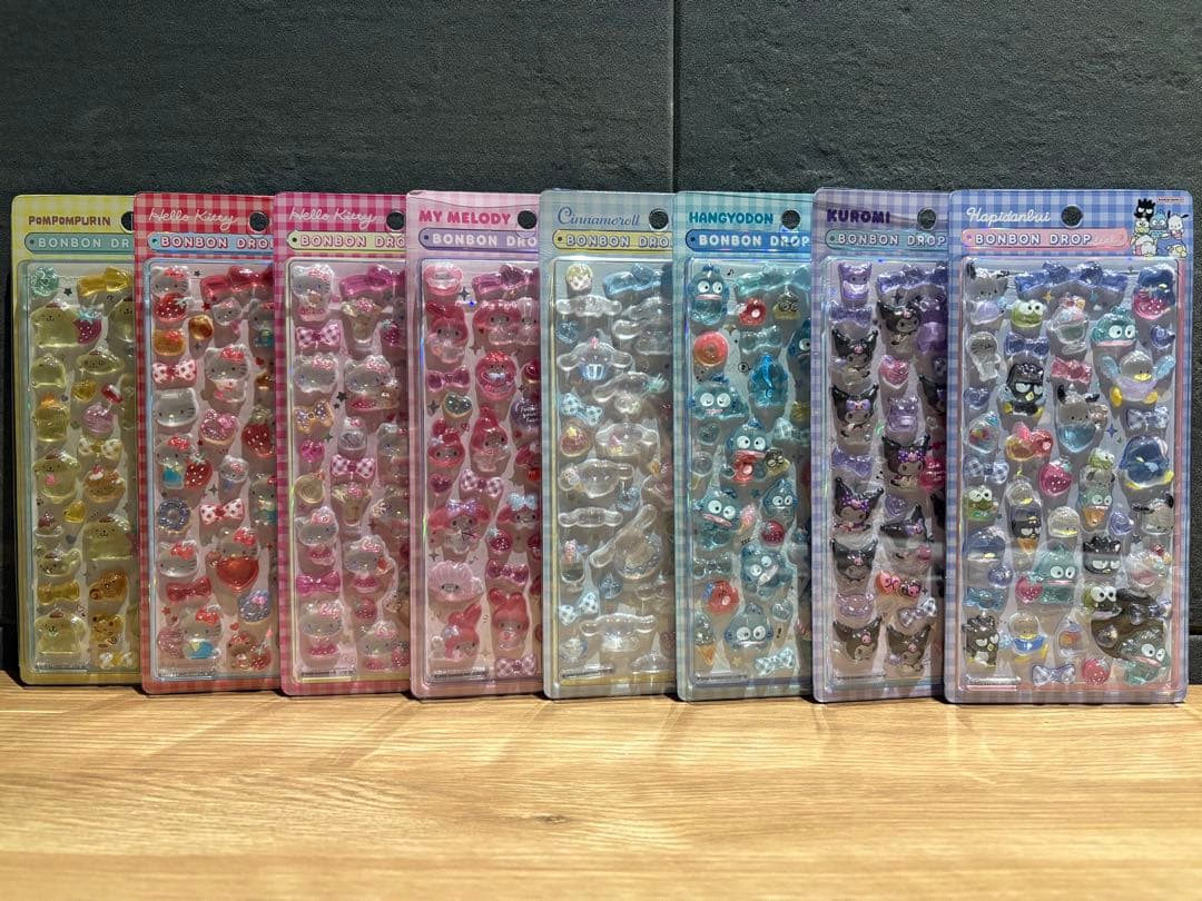 【タイムセール】ボンボンドロップシールサンリオ第2弾　コンプリート全8種