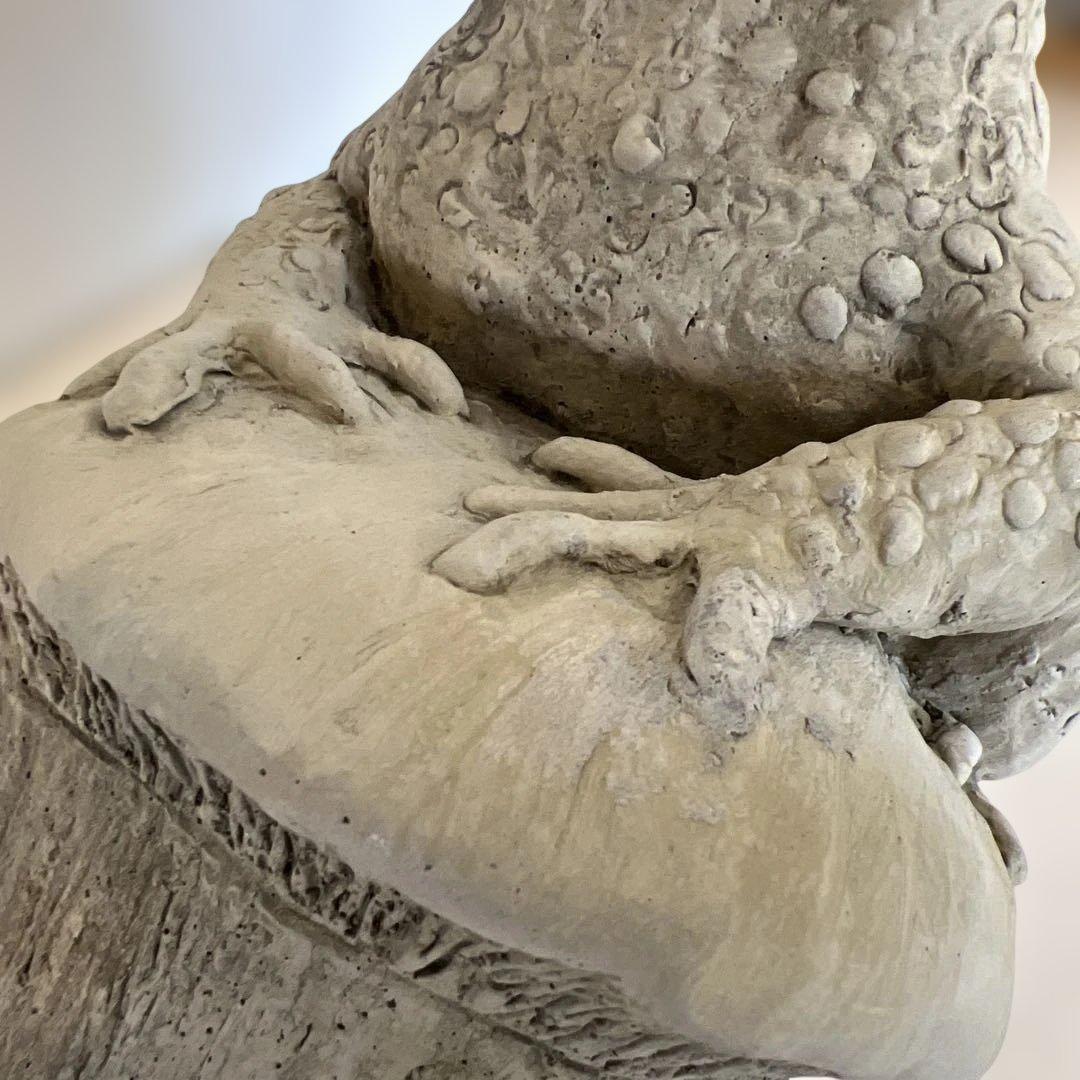 英国ガーデンオーナメントカエルのオーナメント 石膏製