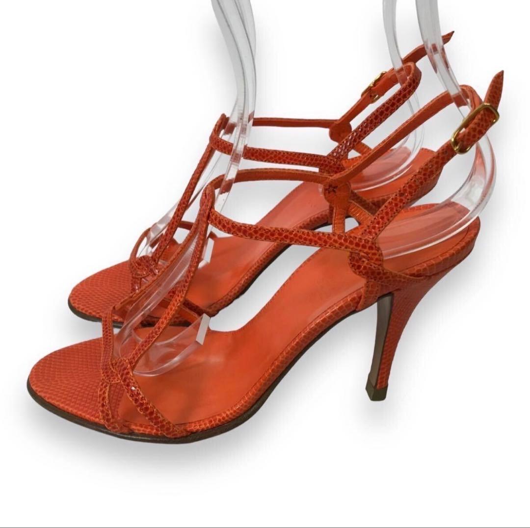 HERMES エルメス　リザードレザーストラップサンダル、ミュール35.5未使用